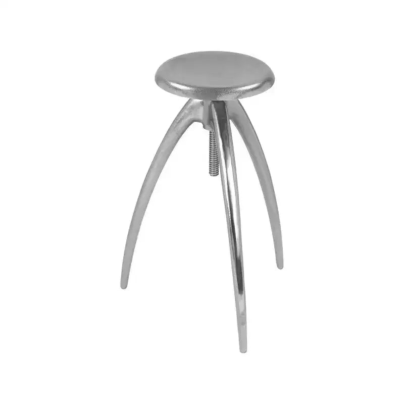 Meridian Furniture, Sgabello da bancone/bar Clara in alluminio color argento