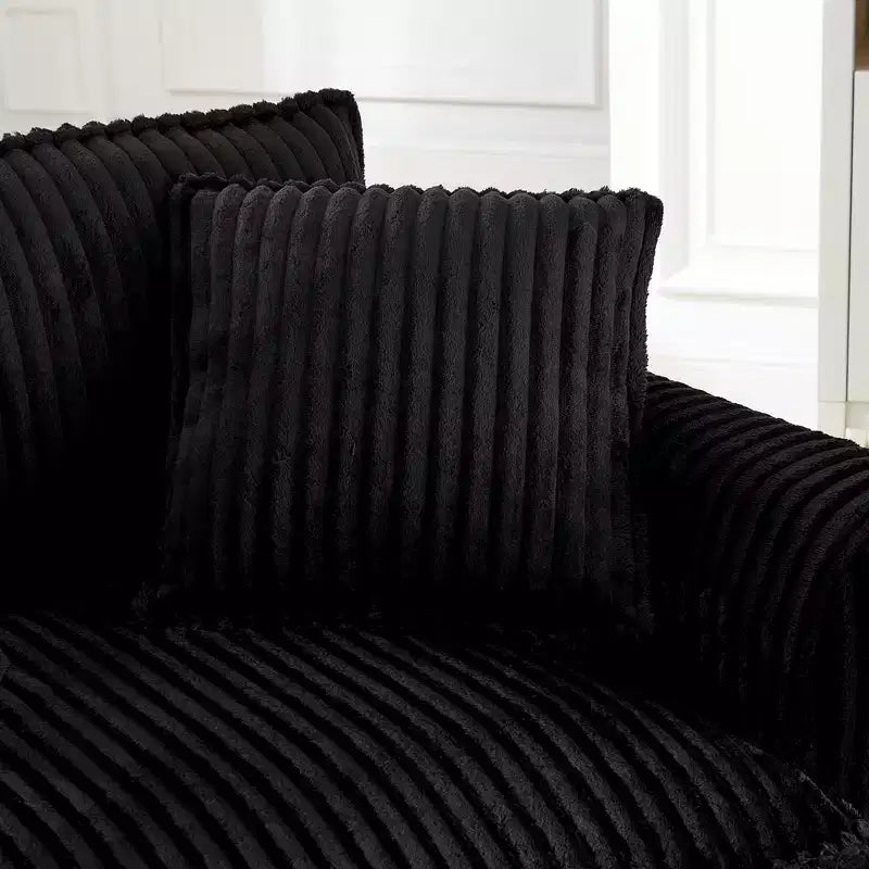 EHMKNP Poltrona a Poltroncina Singola in Peluche con Morbido Cuscino, Schienale e Braccioli | Perfetta per Soggiorno e Camera da Letto