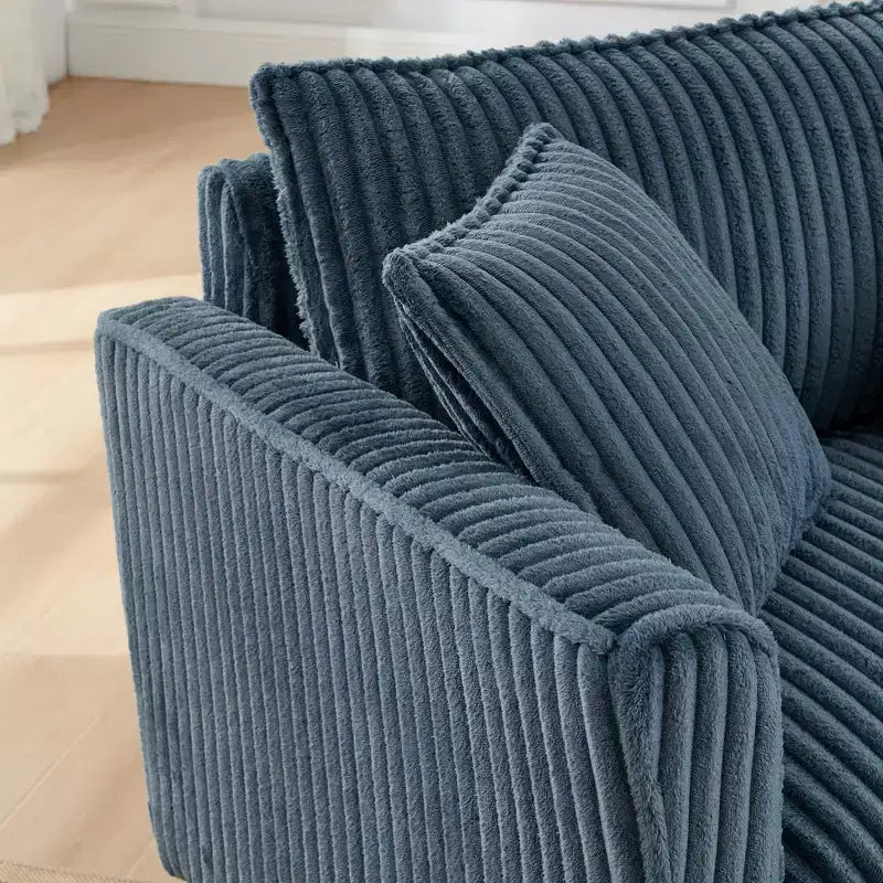 EHMKNP Poltrona a Poltroncina Singola in Peluche con Morbido Cuscino, Schienale e Braccioli | Perfetta per Soggiorno e Camera da Letto