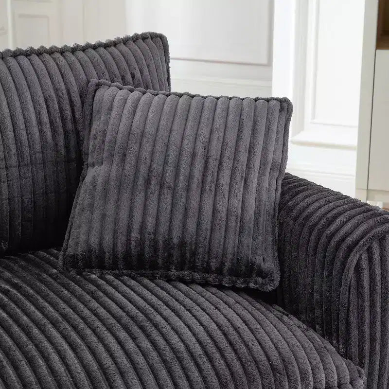 EHMKNP Poltrona a Poltroncina Singola in Peluche con Morbido Cuscino, Schienale e Braccioli | Perfetta per Soggiorno e Camera da Letto