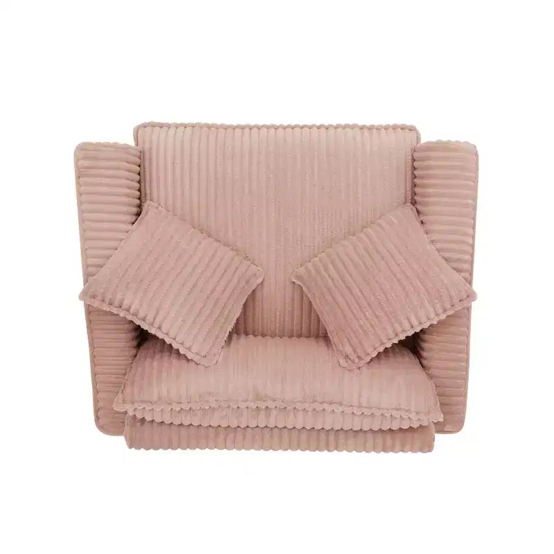 EHMKNP Poltrona a Poltroncina Singola in Peluche con Morbido Cuscino, Schienale e Braccioli | Perfetta per Soggiorno e Camera da Letto