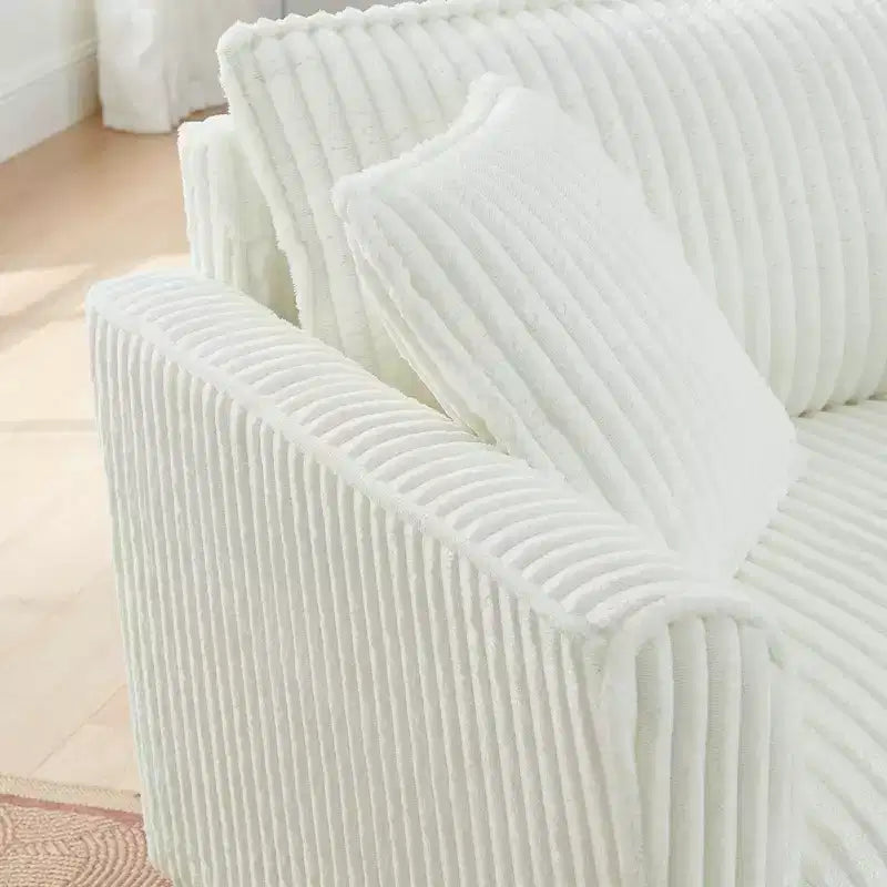 EHMKNP Poltrona a Poltroncina Singola in Peluche con Morbido Cuscino, Schienale e Braccioli | Perfetta per Soggiorno e Camera da Letto