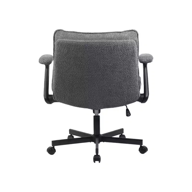 Sedia Criss-Cross con braccioli a ribalta e ruote C Sedile imbottito ampio, scrivania girevole per ufficio domestico/toeletta