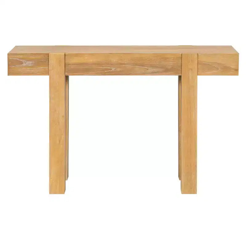 Consolle rustica Luxystar in legno con cassetto a scomparsa e presa di corrente laterale per ingressi, soggiorni e uffici domestici