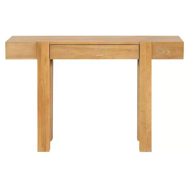Consolle rustica Luxystar in legno con cassetto a scomparsa e presa di corrente laterale per ingressi, soggiorni e uffici domestici