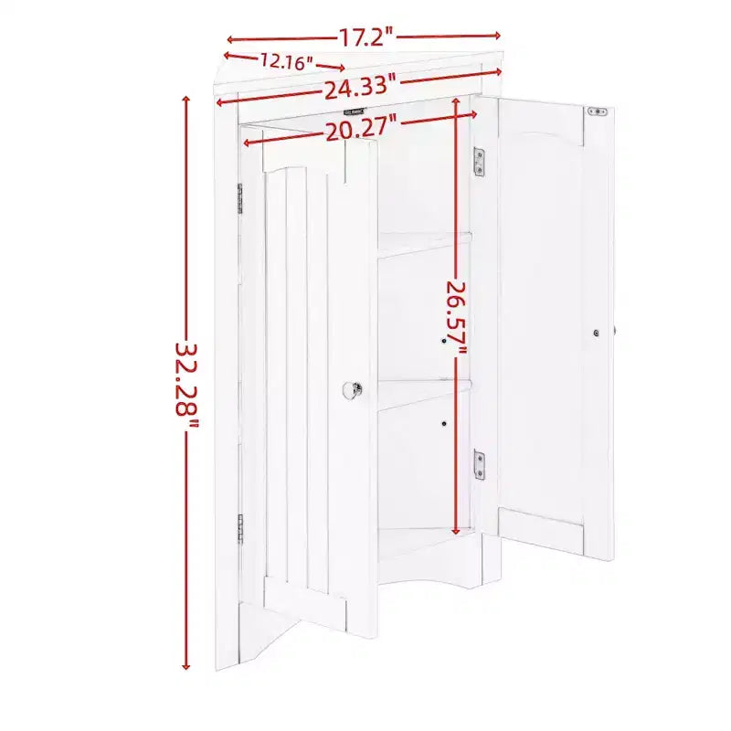 Mobile Contenitore da Bagno Okak, Armadietto Alto, Grande Mobile Contenitore con 2 Cassetti e Ripiani Aperti