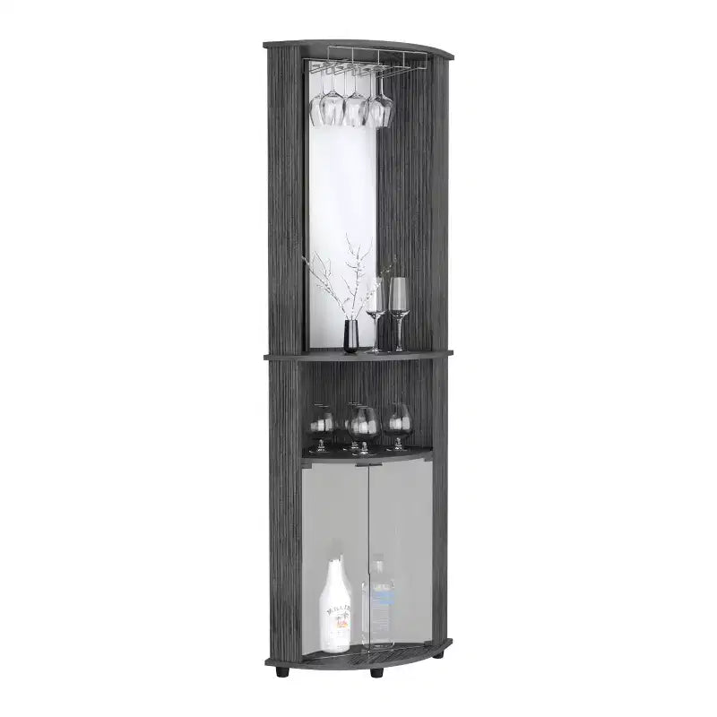 Mobile Contenitore da Bagno Okak, Armadietto Alto, Grande Mobile Contenitore con 2 Cassetti e Ripiani Aperti