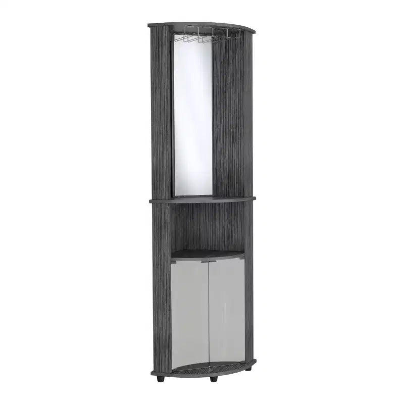 Mobile Contenitore da Bagno Okak, Armadietto Alto, Grande Mobile Contenitore con 2 Cassetti e Ripiani Aperti