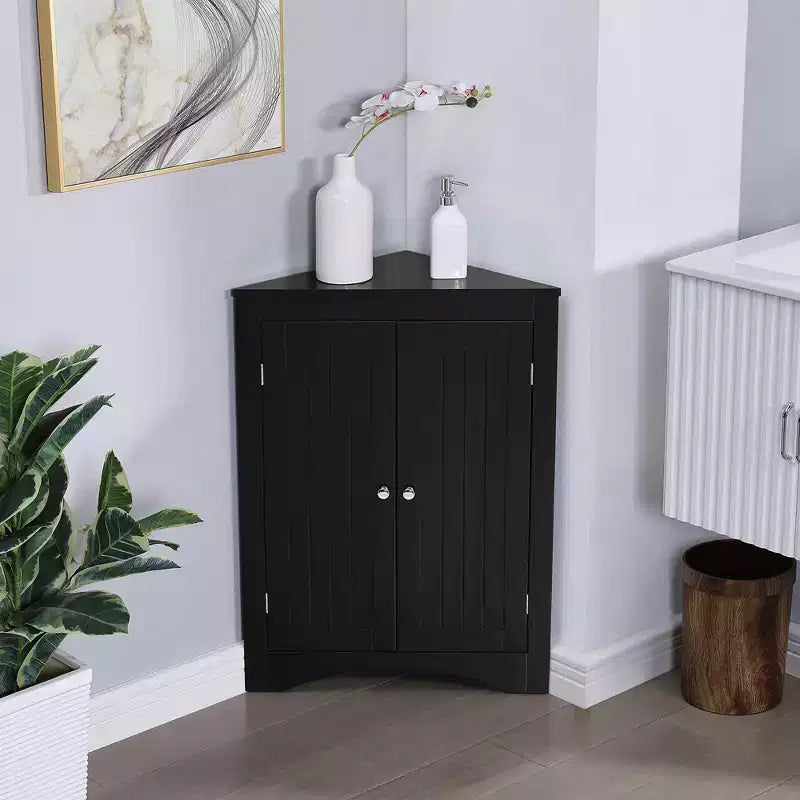 Mobile Contenitore da Bagno Okak, Armadietto Alto, Grande Mobile Contenitore con 2 Cassetti e Ripiani Aperti