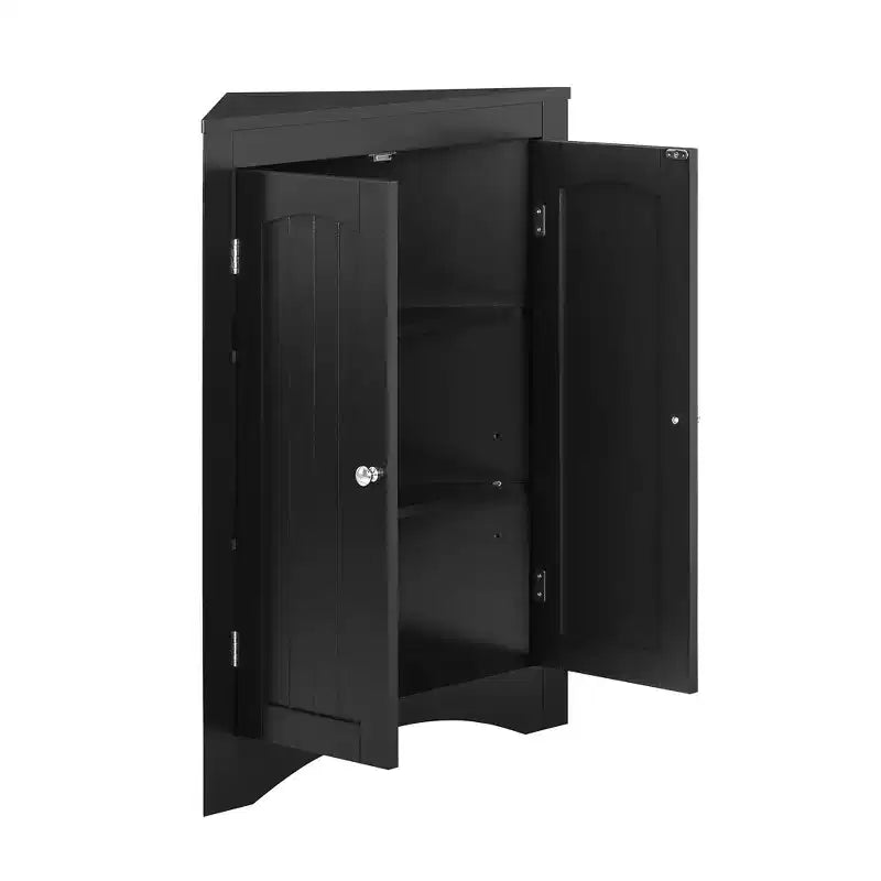 Mobile Contenitore da Bagno Okak, Armadietto Alto, Grande Mobile Contenitore con 2 Cassetti e Ripiani Aperti