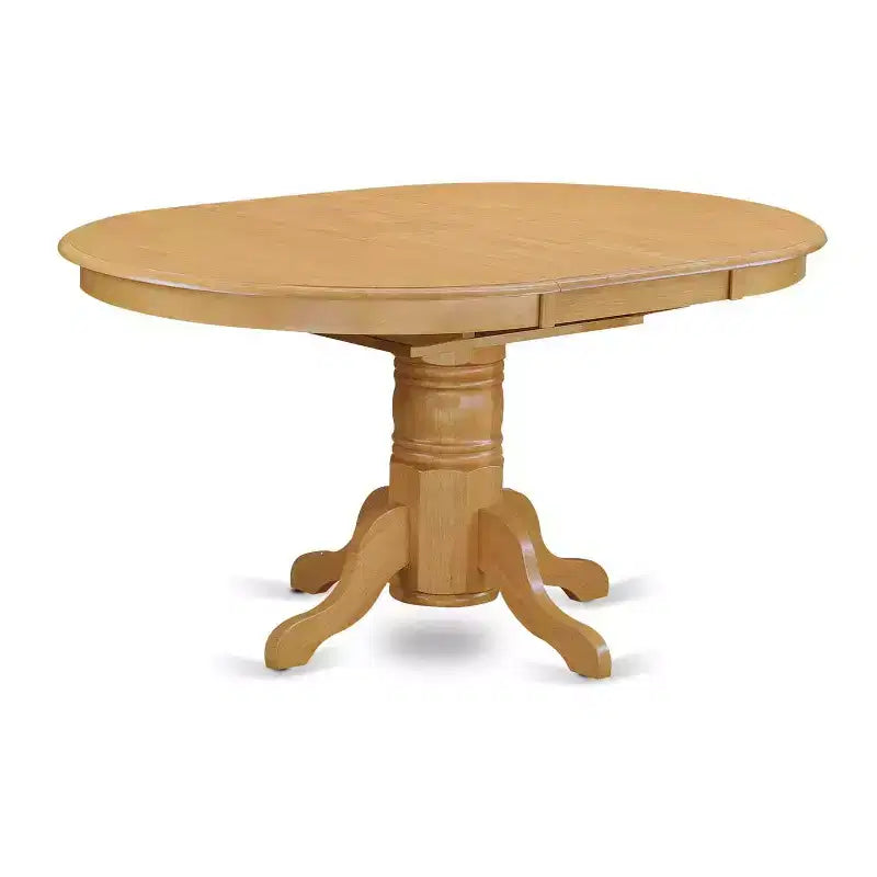 Tavolo da pranzo ovale a 7 pezzi con piano in legno massello con finitura in rovere naturale e 6 sedie con