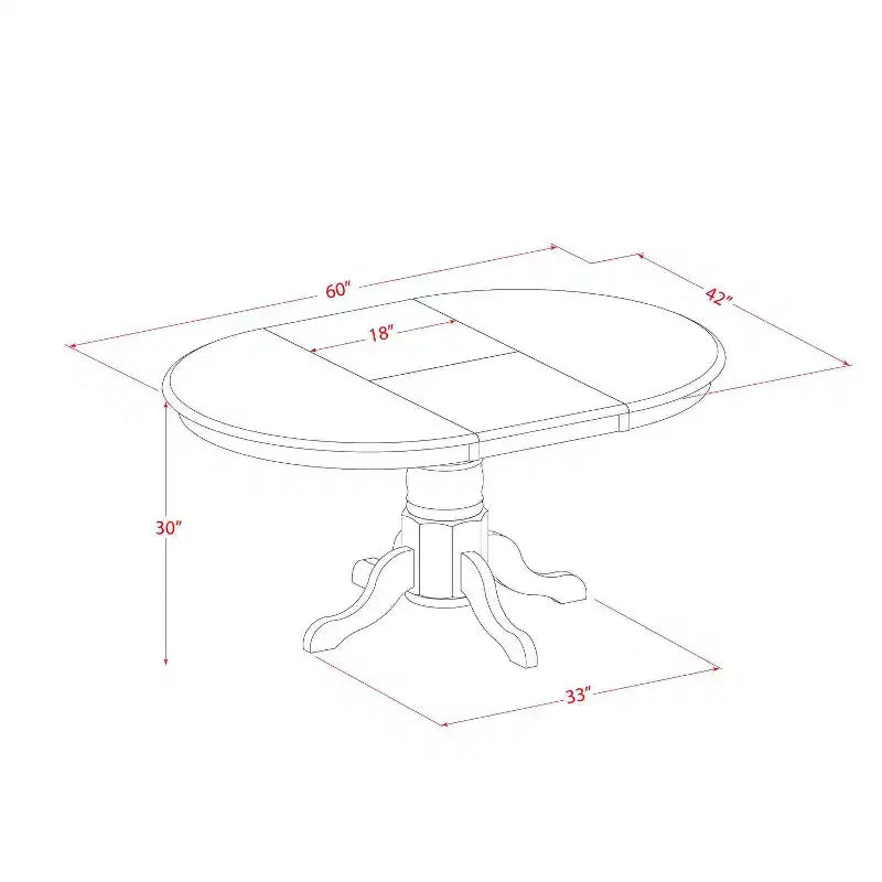 Tavolo da pranzo ovale a 7 pezzi con piano in legno massello con finitura in rovere naturale e 6 sedie con