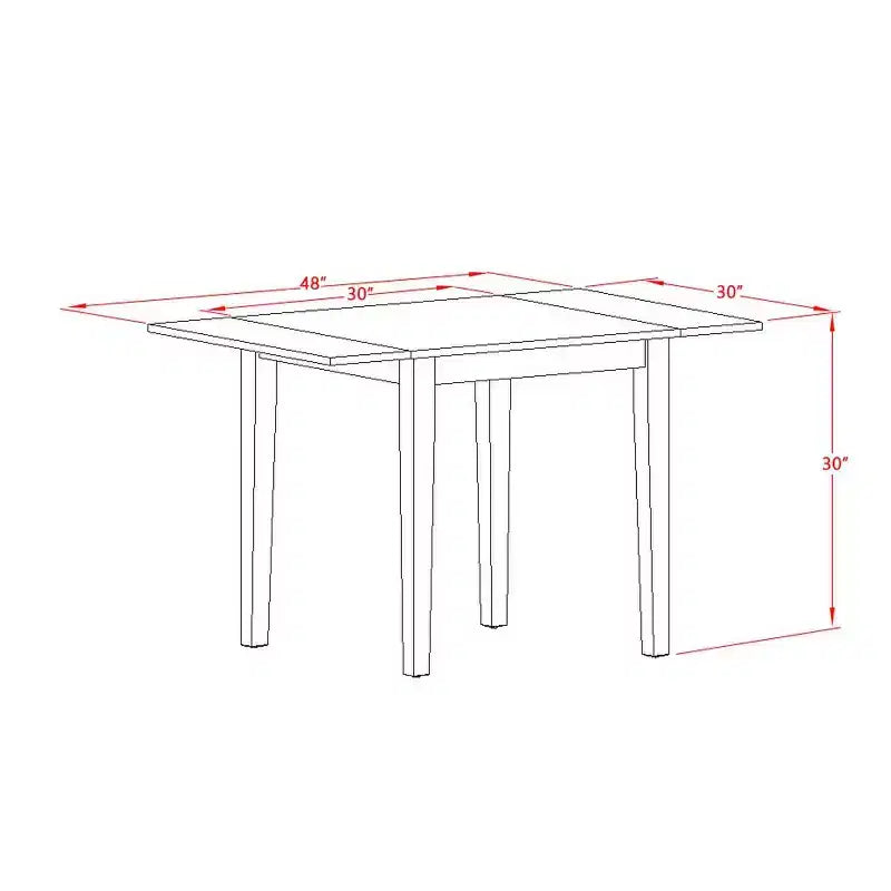 Set da pranzo rettangolare imbottito in legno massello, 5 pezzi, finitura bianco lino (4 posti)