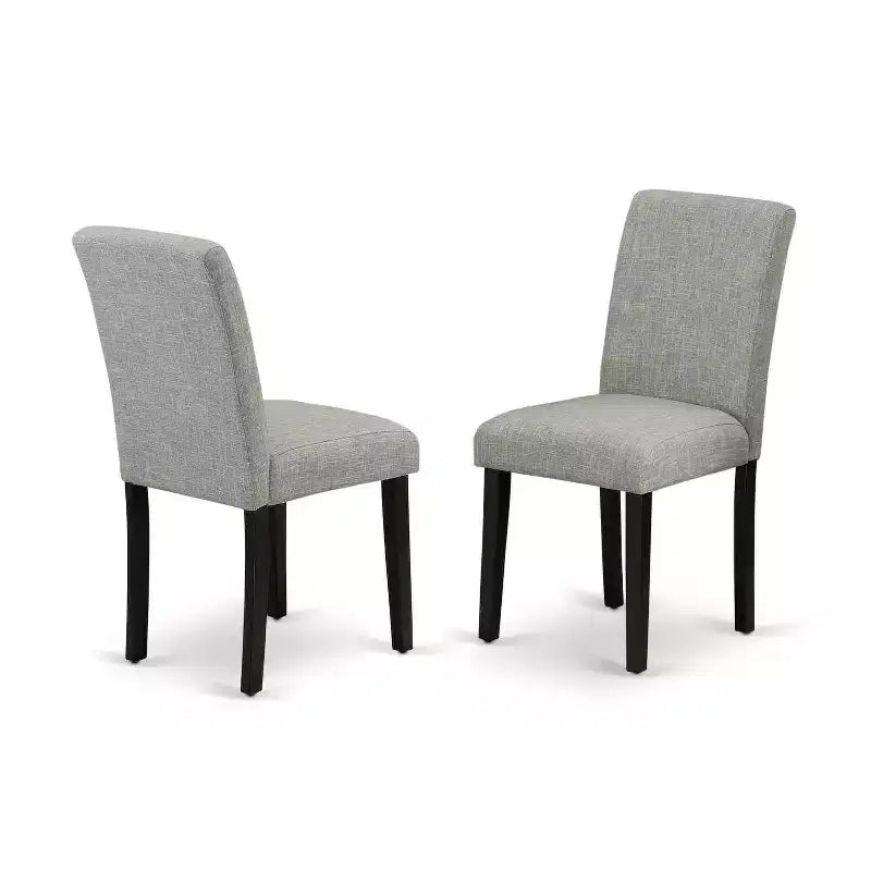 Set tavolo da pranzo HomeStock 3 pezzi con piano rettangolare in legno massello e prolunga a farfalla, finitura nera