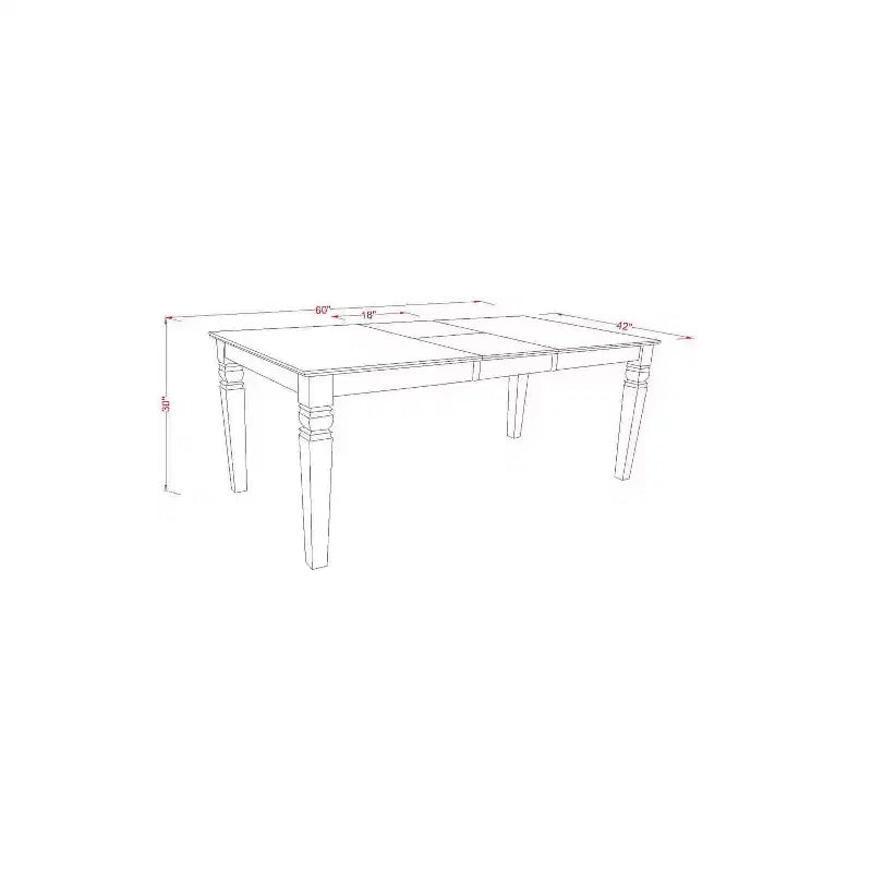 HomeStock Set sala da pranzo in legno massello con piano nero e ciliegio, 5 pezzi, con 4 sedie
