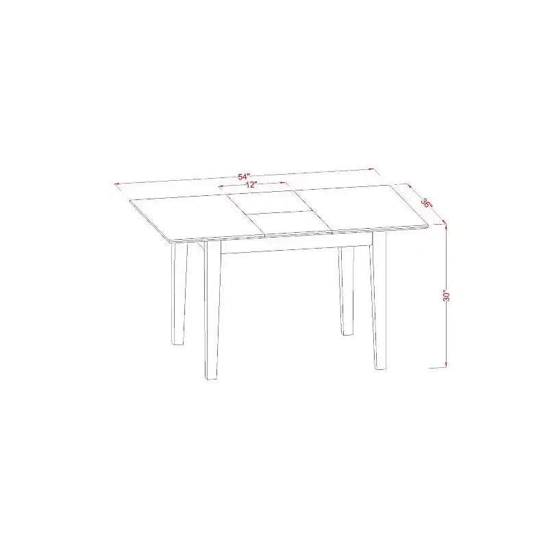 Set da Pranzo Rettangolare - Tavolo da Cucina Cottage 3 Pezzi con Prolunga a Farfalla e 2 Sedie