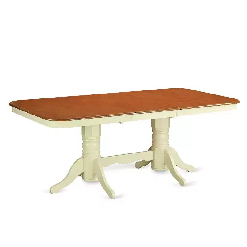 Set da pranzo Art Déco 7 pezzi Tavolo rettangolare con allunga e 6 sedie - 60x78 pollici