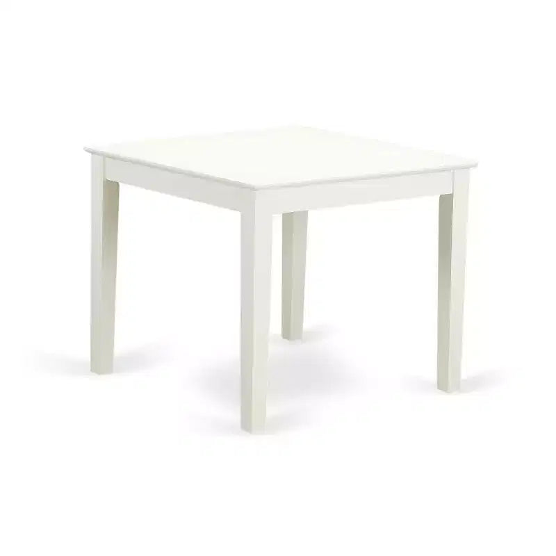 Set da pranzo vintage 3 pezzi - Tavolo da cucina e 2 sedie Parsons - Finitura bianco lino