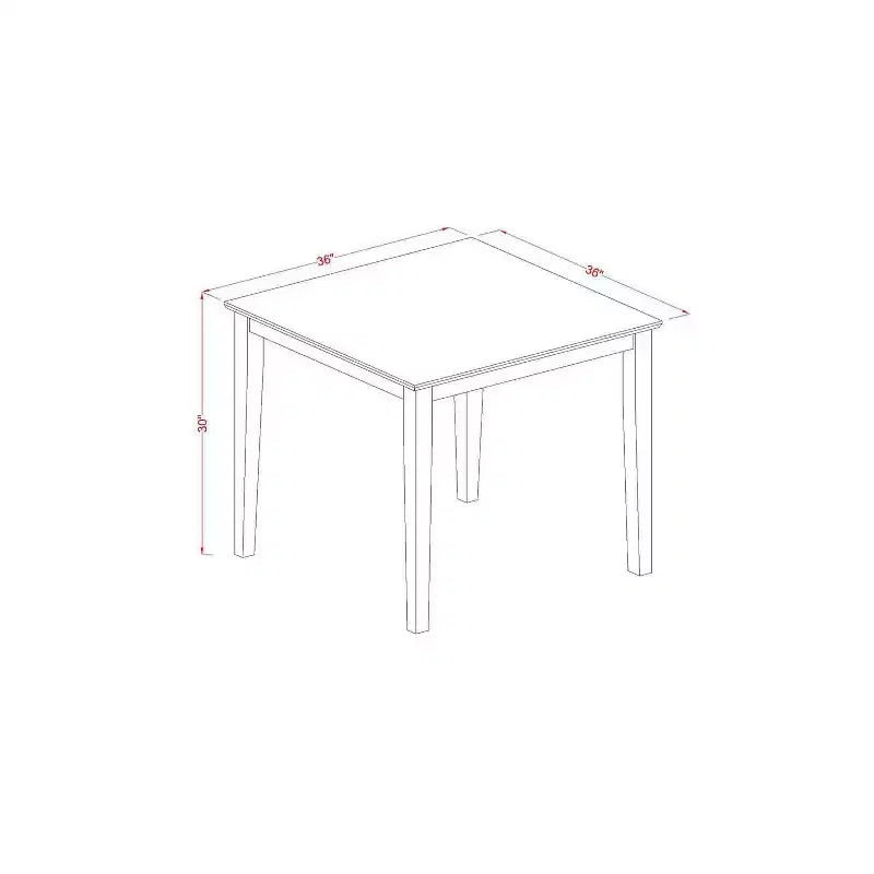 Set da pranzo vintage 3 pezzi - Tavolo da cucina e 2 sedie Parsons - Finitura bianco lino