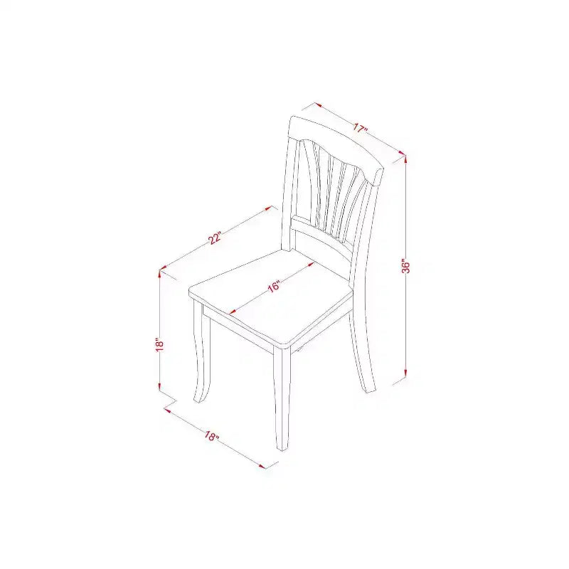 HomeStock Set da pranzo 5 pezzi con tavolo in legno massello con finitura nera e ciliegio e 4 sedie con schienale a doghe