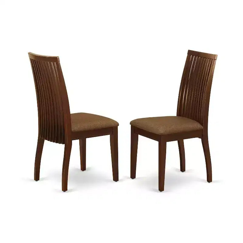 Tavolo da pranzo HomeStock 5 pezzi, piano in legno massello finitura mogano con 4 sedie