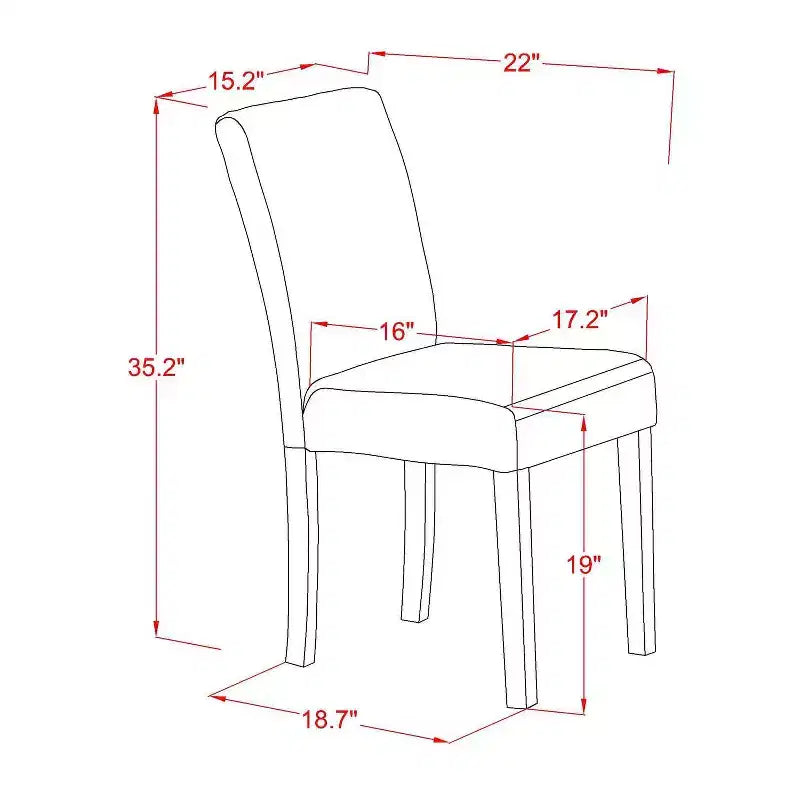 HomeStock Set da Pranzo 3 Pezzi in Legno Massello Finitura Mogano con Tavolo a Ribalta - 2 Posti