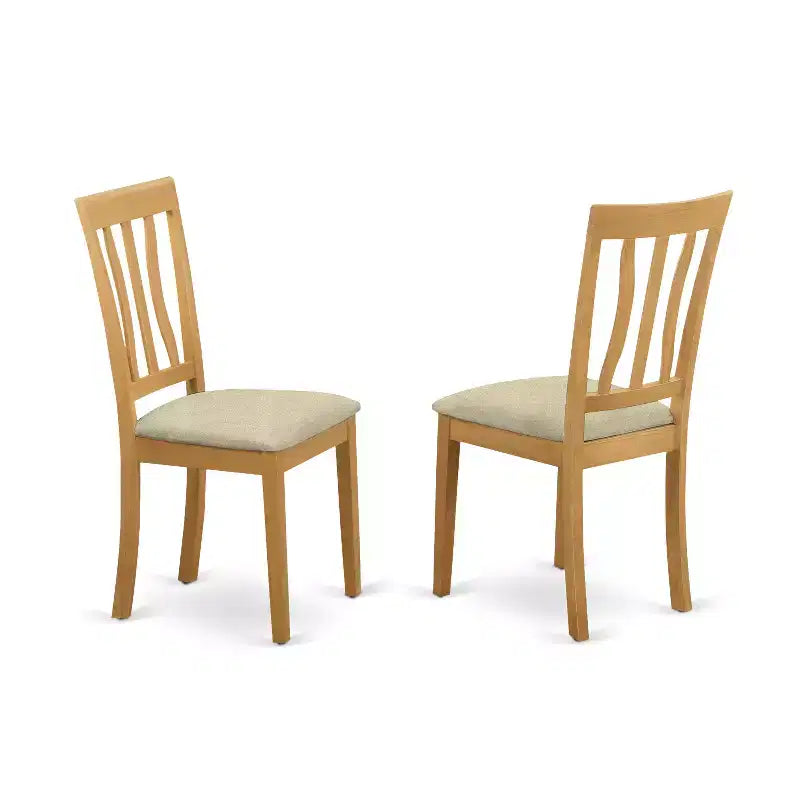 HomeStock Tavolo da Pranzo Rettangolare a 7 Pezzi con Piano in Legno Massello Finitura Rovere Naturale e 6 Sedie