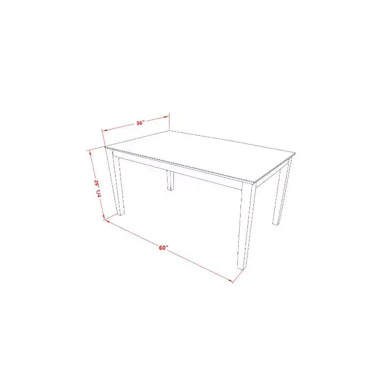 HomeStock Tavolo da Pranzo Rettangolare a 7 Pezzi con Piano in Legno Massello Finitura Rovere Naturale e 6 Sedie
