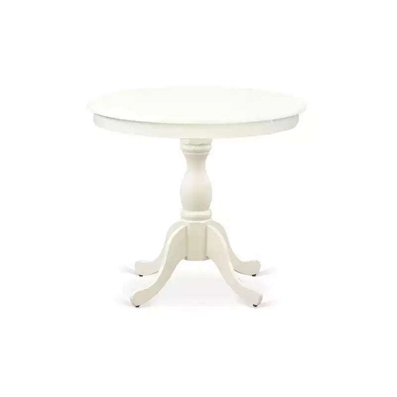 Set da pranzo in 3 pezzi in lino bianco con piano in legno massello - Schienale trapuntato con bottoni - 4 posti