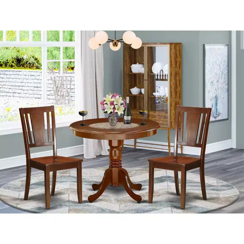 Set da tavolo rotondo - Tavolo da 36 pollici con 2 sedie - Set per sala da pranzo/cucina