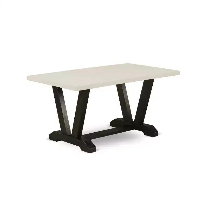 Tavolo da pranzo HomeStock 5 pezzi con piano in legno massello finitura rovere naturale e 4 sedie Parson