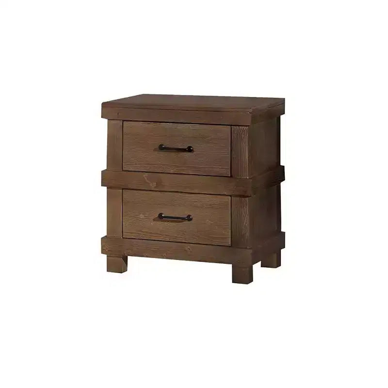 Comodino con cassetto Royal Hampton con maniglia in metallo, Quercia Antica
