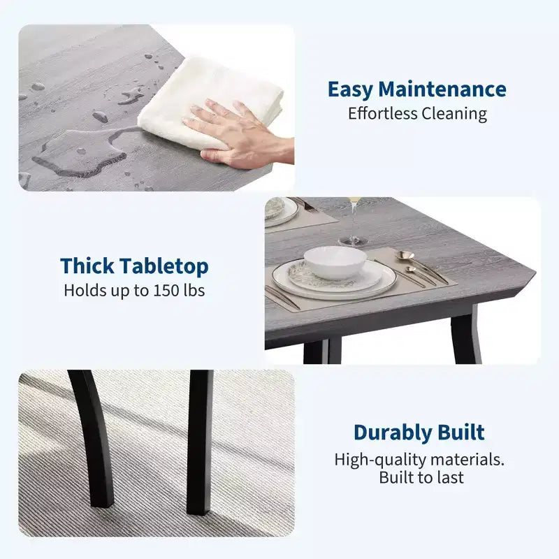 Set tavolo da pranzo con panca Tavolo da pranzo in legno con 2 panche Set tavolo e sedie da pranzo per 4-6 persone Adatto per cucine, appartamenti e monolocali