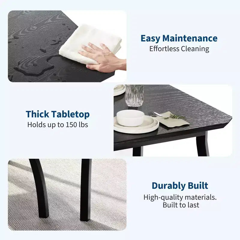 Set tavolo da pranzo con panca Tavolo da pranzo in legno con 2 panche Set tavolo e sedie da pranzo per 4-6 persone Adatto per cucine, appartamenti e monolocali