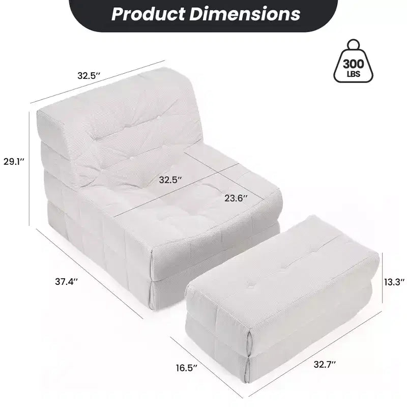 GDFStudio Hayes Poltrona Sacco Ergonomica in Memory Foam con Poggiapiedi