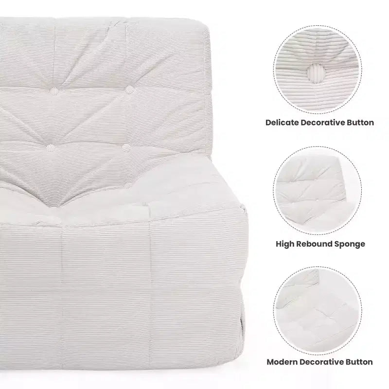 GDFStudio Hayes Poltrona Sacco Ergonomica in Memory Foam con Poggiapiedi