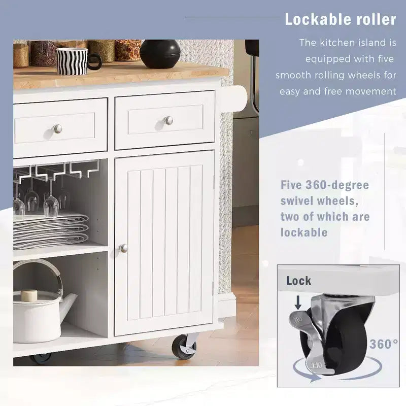 PexFix Isola Cucina 101 cm L x 85.6 cm H, con Ante a Ribalta, Portabottiglie e Ripiani Regolabili, in Bianco