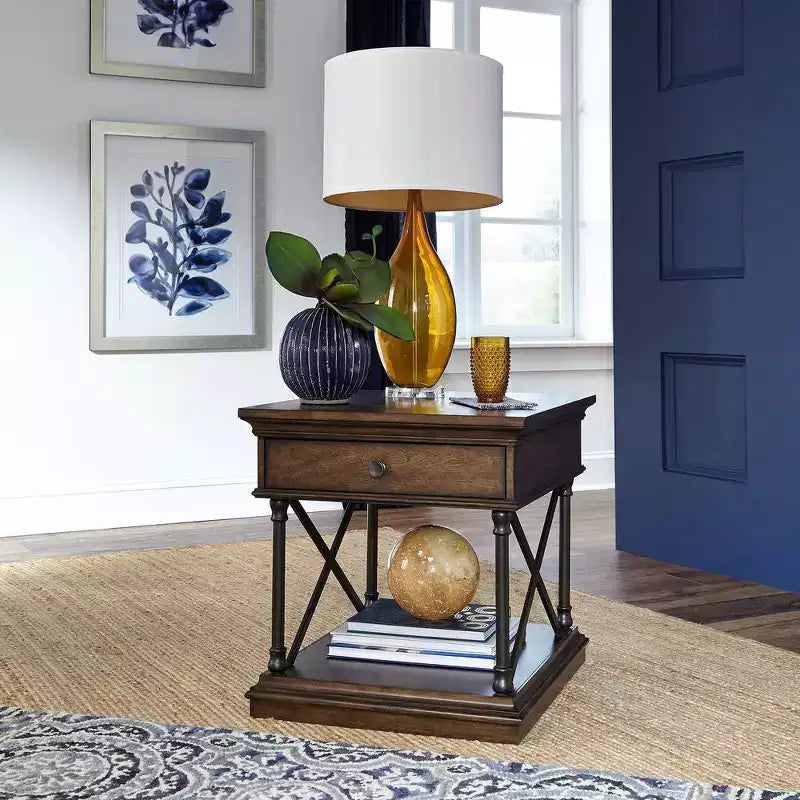 Liberty Furniture, Tavolino con cassetto Tribeca in marrone cordovano