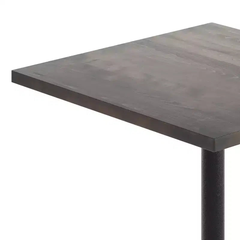 Flash Furniture Bennett Piano Tavolo Quadrato in Legno Massello Commerciale da Interno con Base a X in Ghisa Antiruggine per Altezza Cena 30 x 30