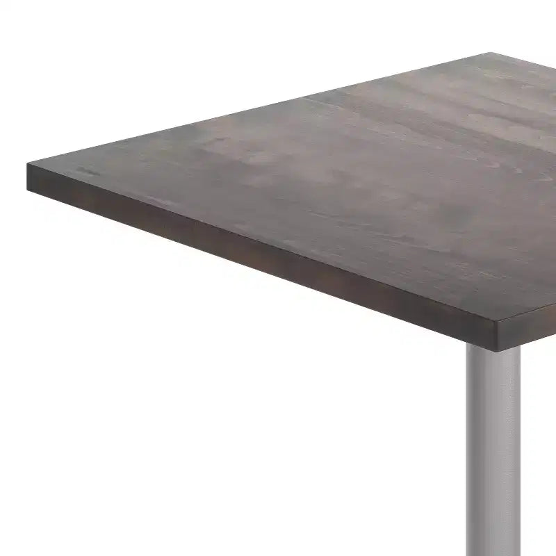 Flash Furniture Bennett Piano Tavolo Quadrato in Legno Massello Commerciale da Interno con Base a X in Ghisa Antiruggine per Altezza Cena 30 x 30
