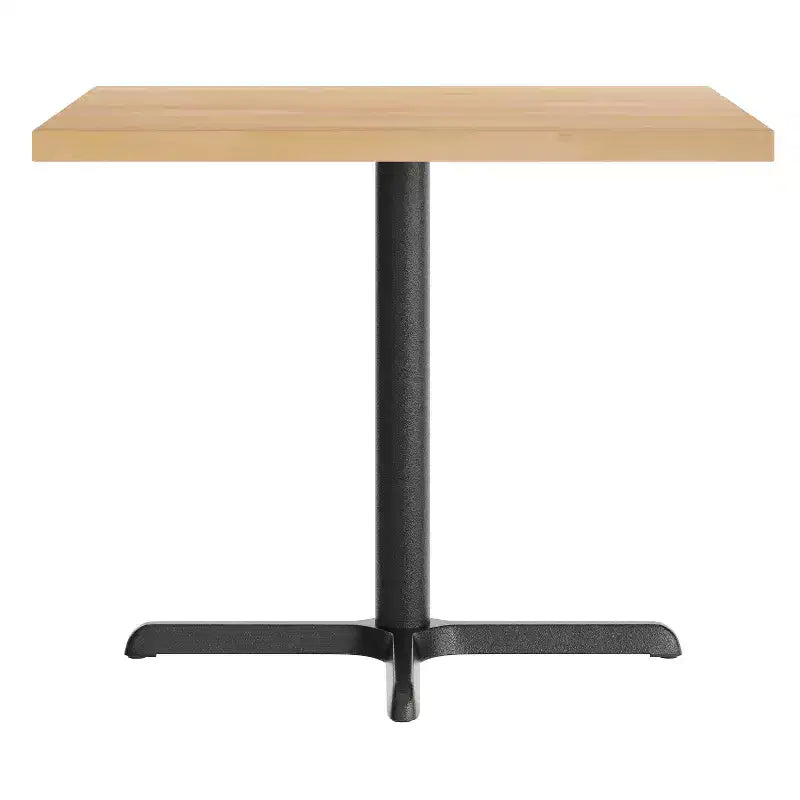 Flash Furniture Bennett Piano Tavolo Quadrato in Legno Massello Commerciale da Interno con Base a X in Ghisa Antiruggine per Altezza Cena 30 x 30