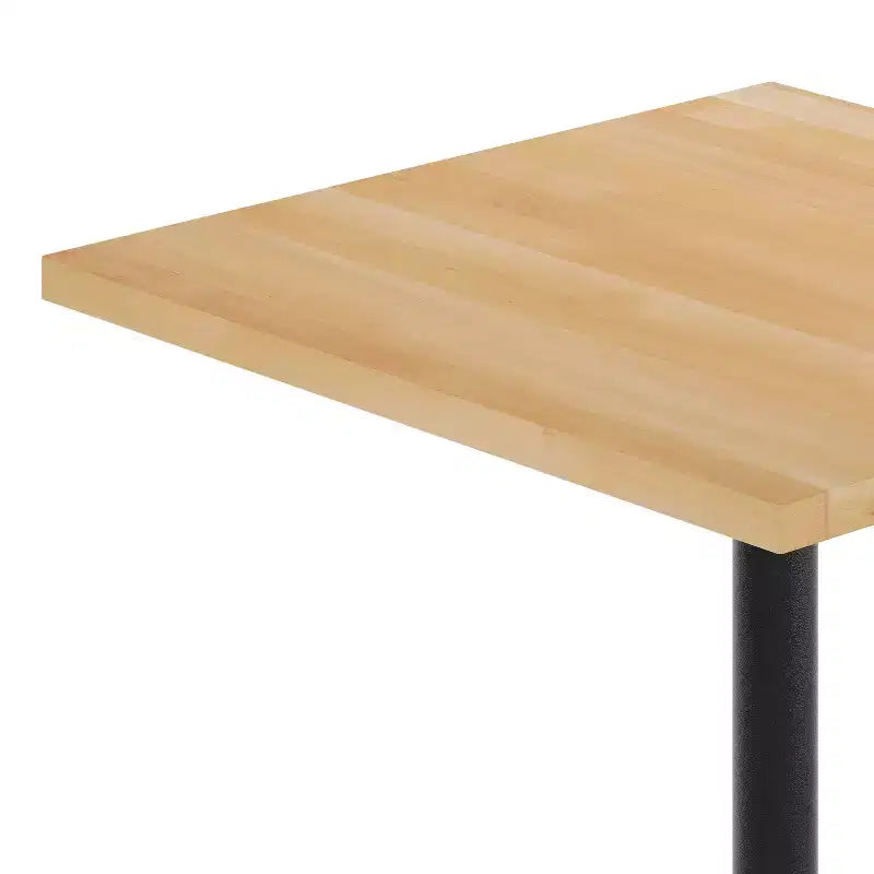 Flash Furniture Bennett Piano Tavolo Quadrato in Legno Massello Commerciale da Interno con Base a X in Ghisa Antiruggine per Altezza Cena 30 x 30
