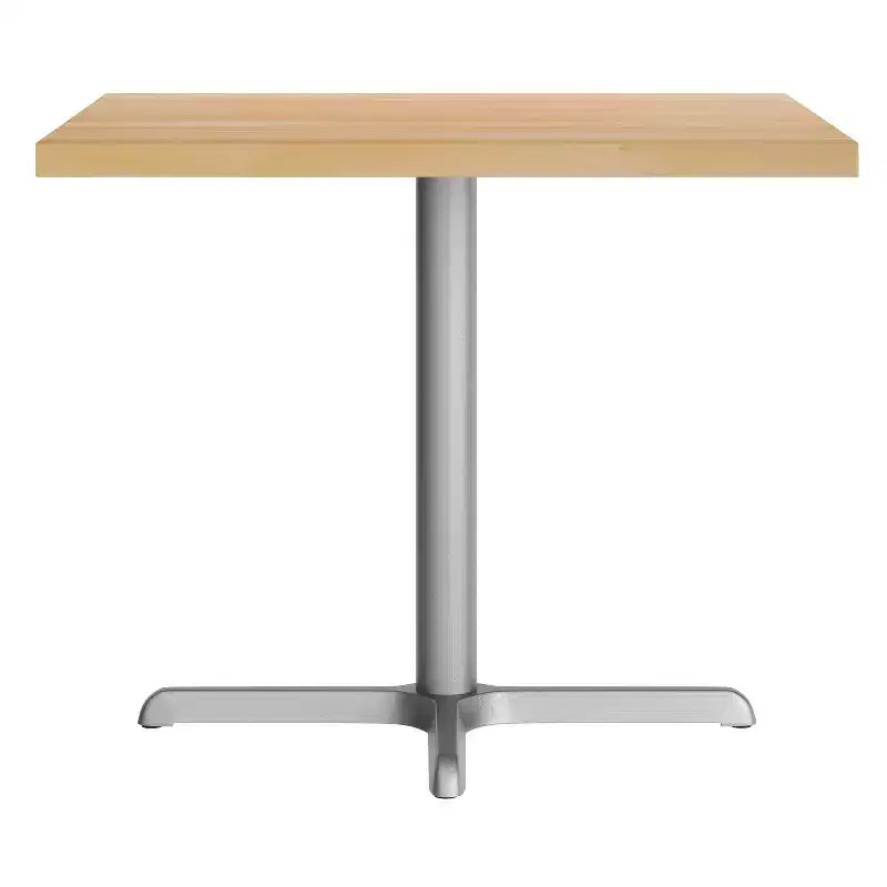 Flash Furniture Bennett Piano Tavolo Quadrato in Legno Massello Commerciale da Interno con Base a X in Ghisa Antiruggine per Altezza Cena 30 x 30