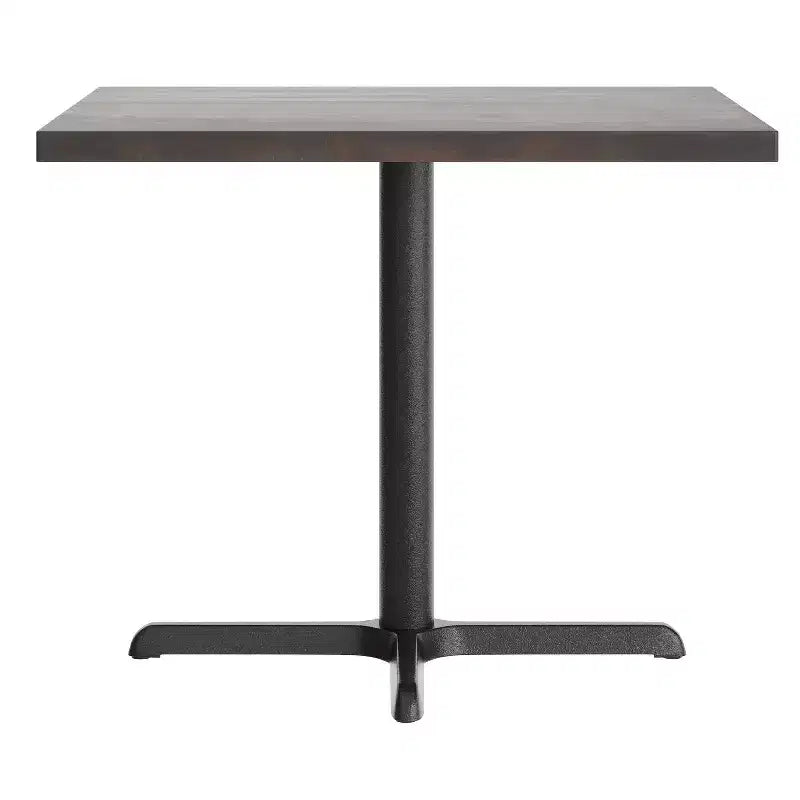 Flash Furniture Bennett Piano Tavolo Quadrato in Legno Massello Commerciale da Interno con Base a X in Ghisa Antiruggine per Altezza Cena 30 x 30