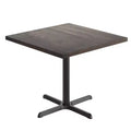 Flash Furniture Bennett Piano Tavolo Quadrato in Legno Massello Commerciale da Interno con Base a X in Ghisa Antiruggine per Altezza Cena 30 x 30