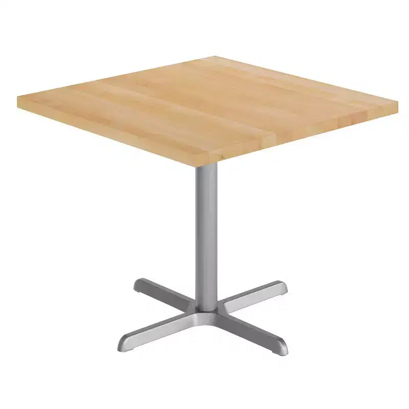Flash Furniture Bennett Piano Tavolo Quadrato in Legno Massello Commerciale da Interno con Base a X in Ghisa Antiruggine per Altezza Cena 30 x 30
