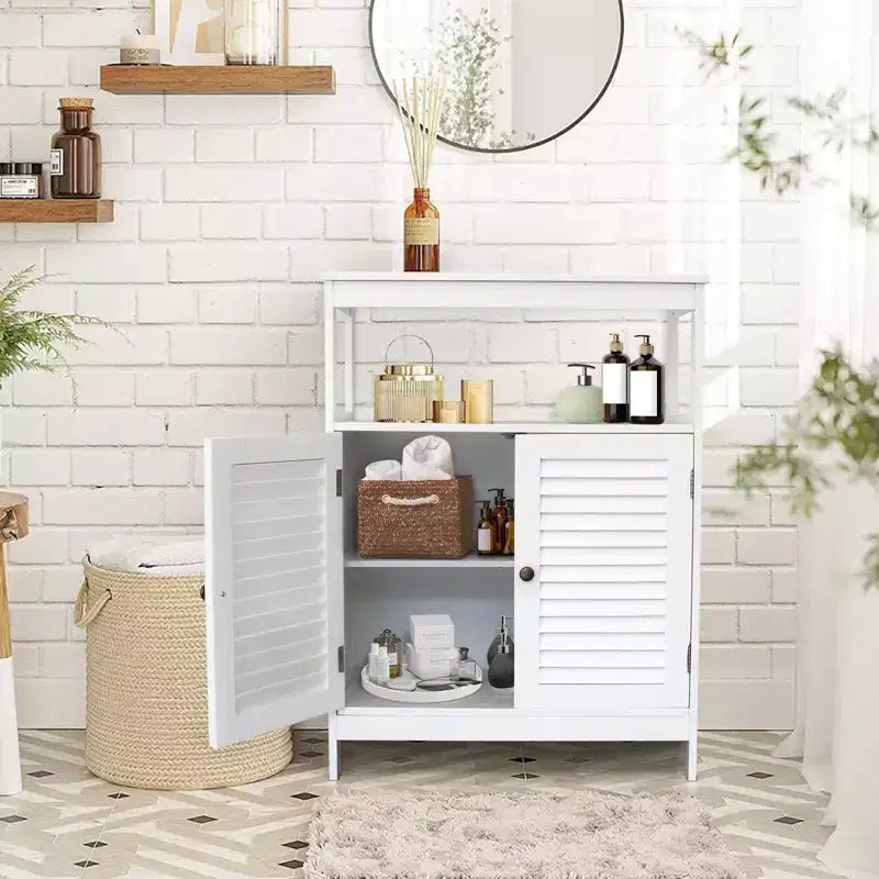 Karl Home31.5in Two-Door Bathroom Cabinet White