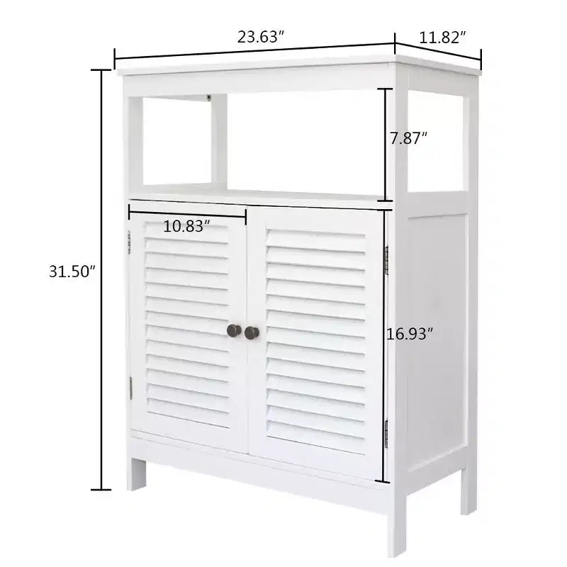 Karl Home Armadietto da Bagno a Due Ante, 80 cm, Bianco