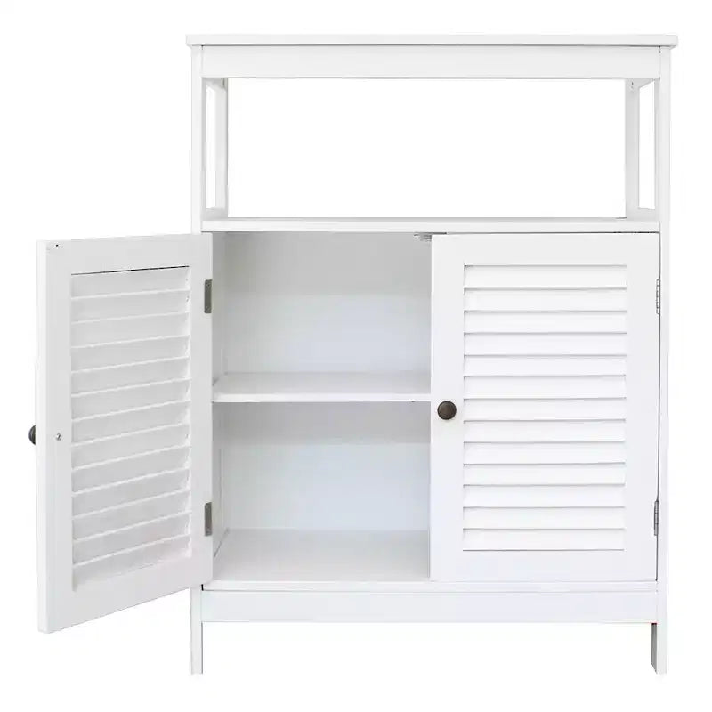 Karl Home Armadietto da Bagno a Due Ante, 80 cm, Bianco