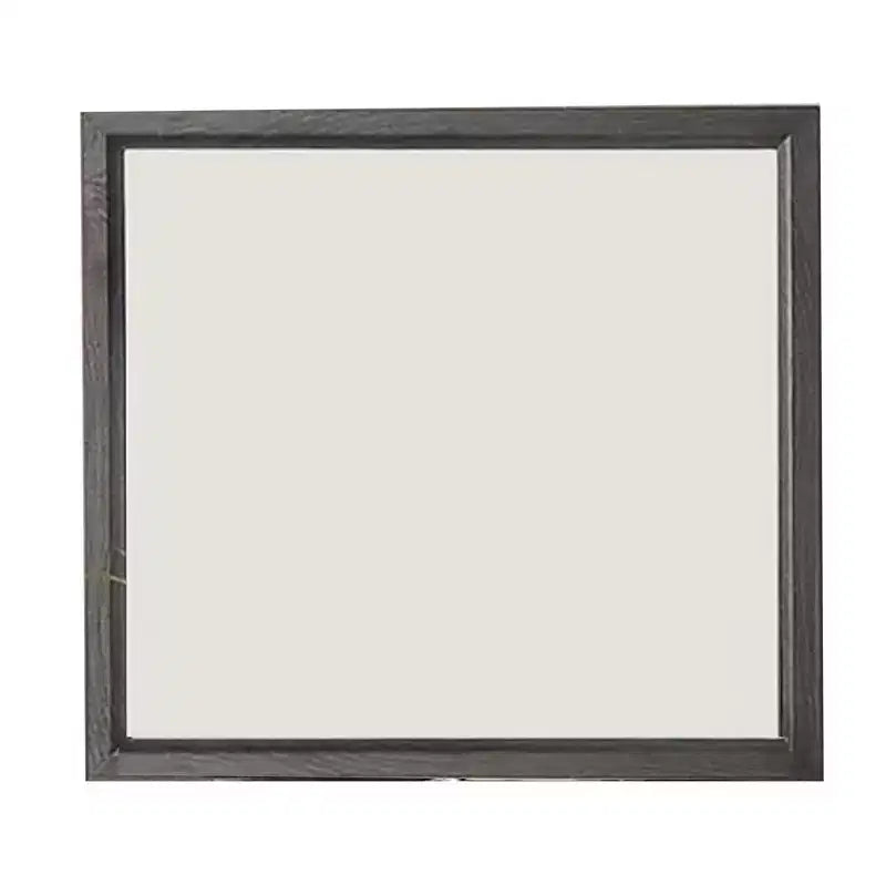 Specchiera da comò Royal Hampton, cornice in legno grigio contemporaneo da 39 pollici